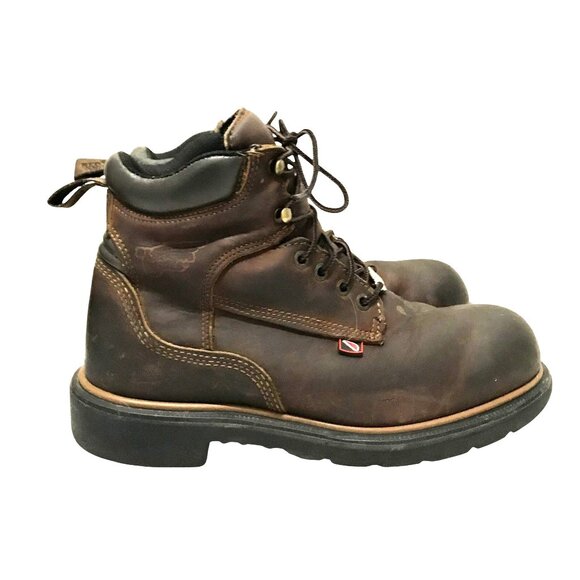 RED WING 415 DynaForce 6" ASTM Brown Leather Work Boots Mens 7/39 Made USA - Picture 1 of 10